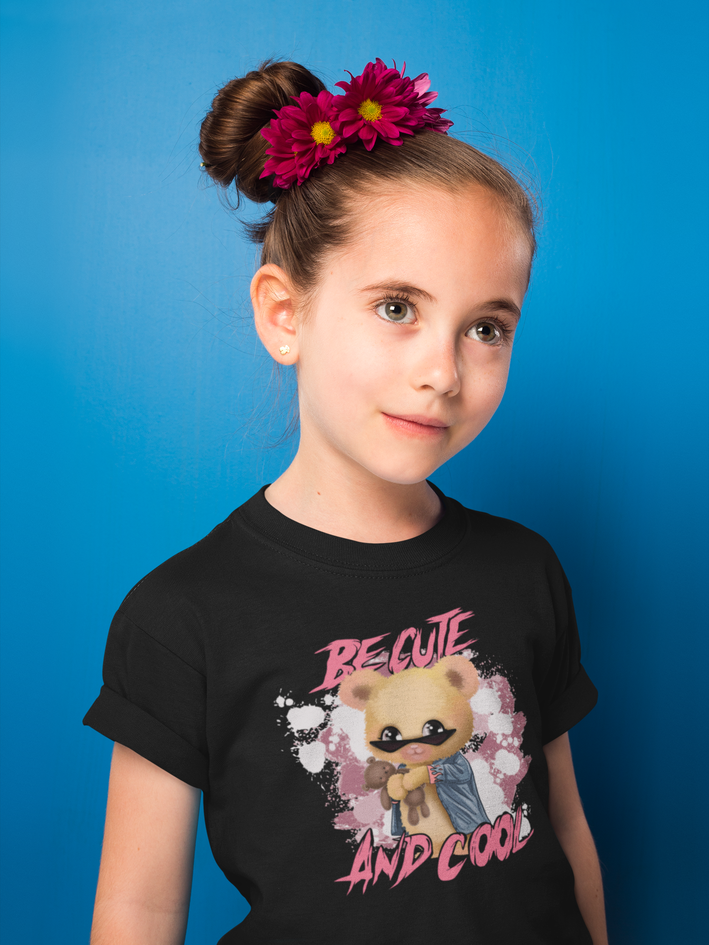 Детска тениска Be Cute and Cool с Щампа на Мече