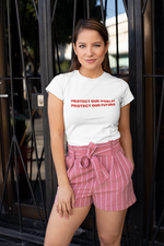 Тениска с послание от Грета Тунберг - Защитавайте нашият свят!
