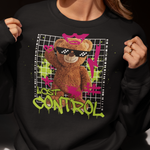 Lost Control - Ватирана блуза с Мече - Unisex Модел
