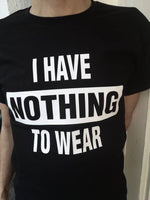 Тениска със забавна щампа - Нямам какво да облека