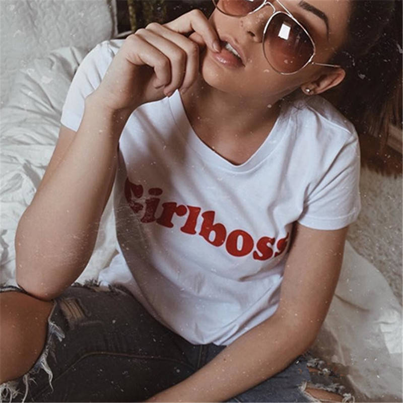 Тениска с щампа - Girlboss