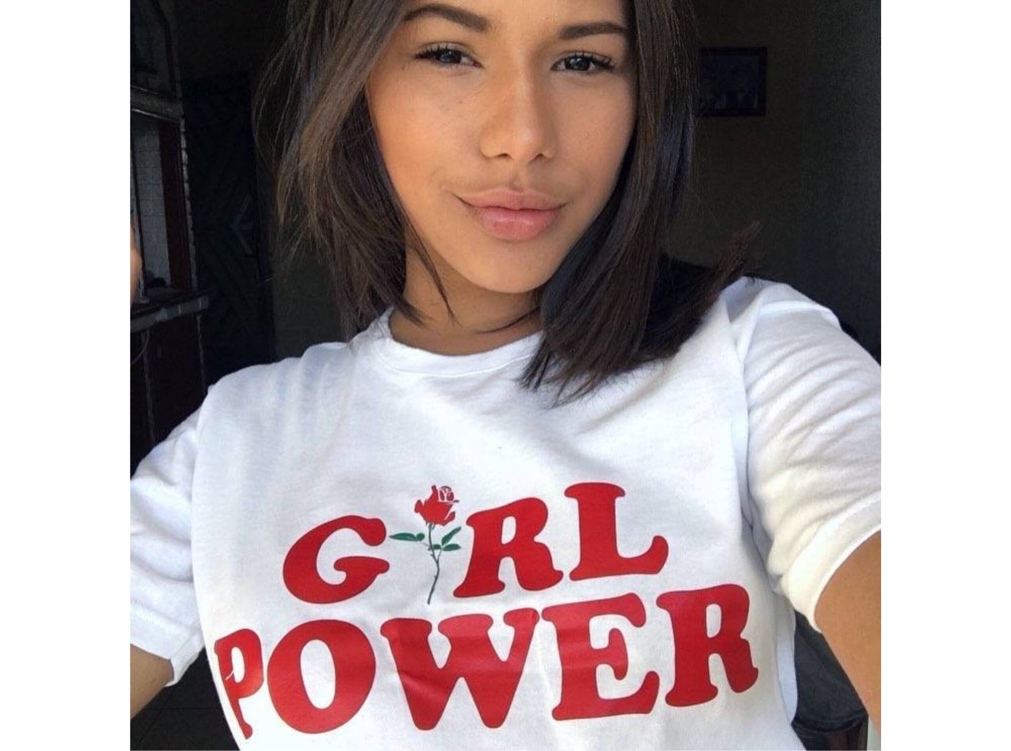 Тениска с надпис - Girl Power