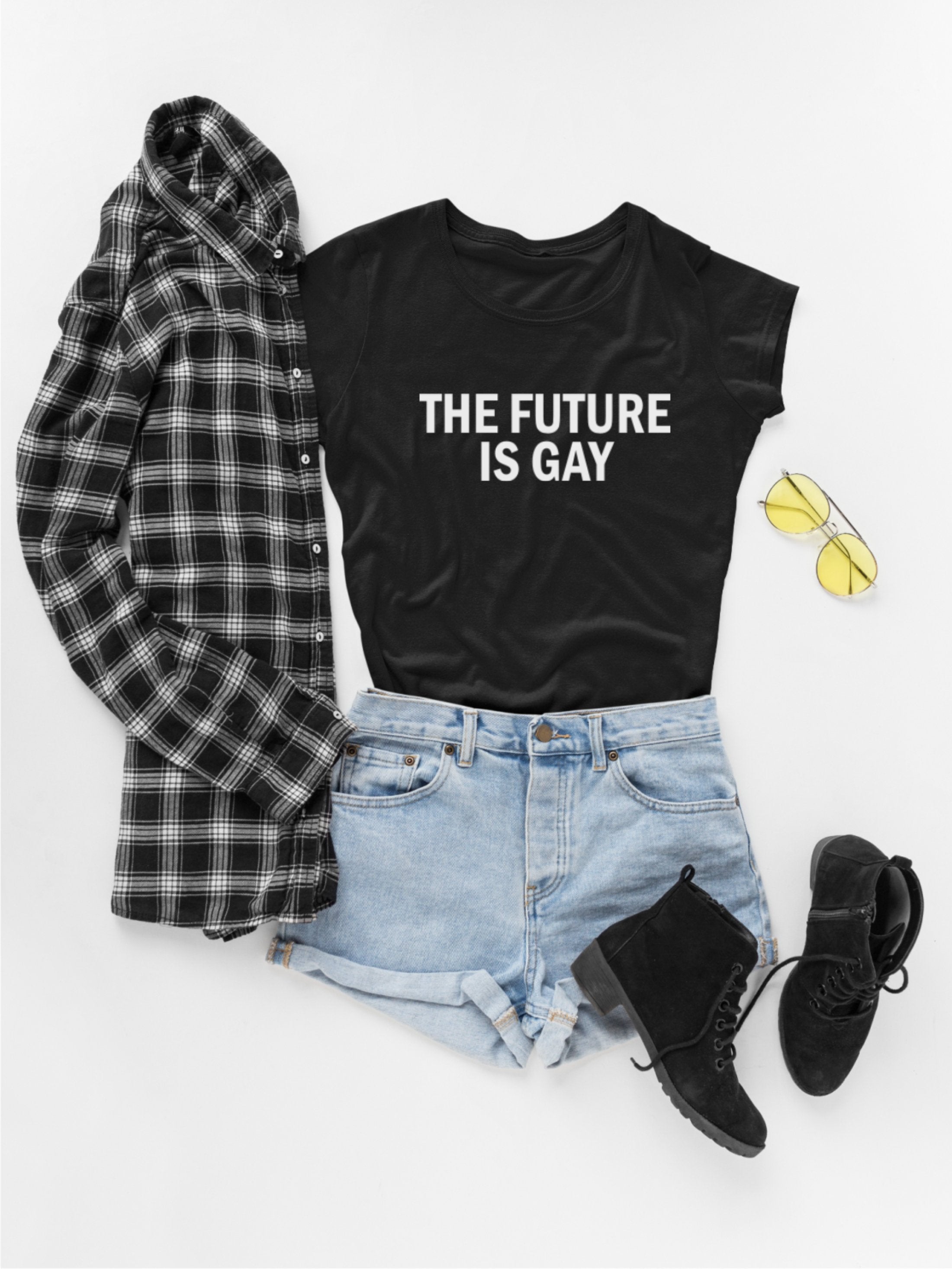 LGBT Тениска с надпис - Бъдещето е Гей