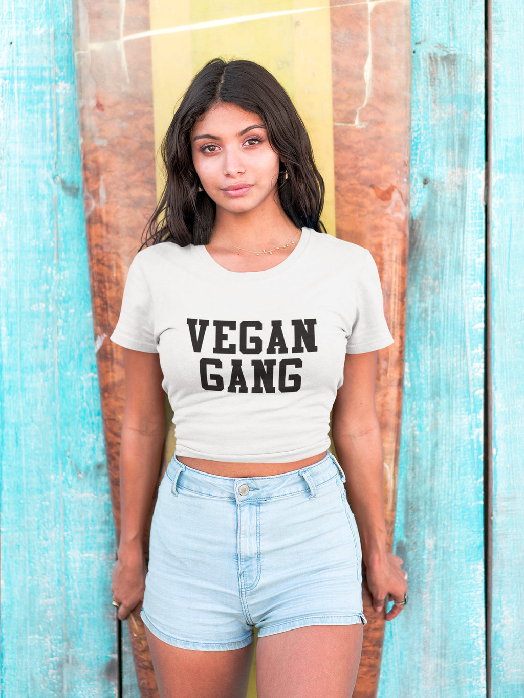 Тениска с надпис Vegan Gang