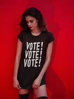 Забавна тениска с щампа - Vote! Vote! Vote!
