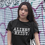 Тениска с надпис - Aliens Exist