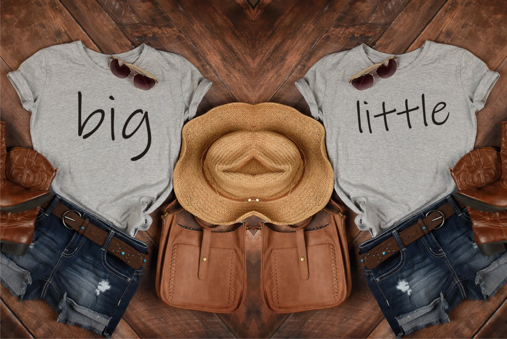 Тениски с щампа Big Little