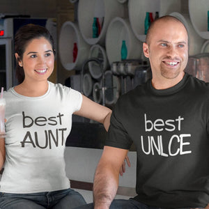 Сет Тениски с щампа Best Uncle Best Aunt