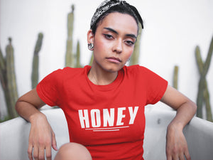 Тениска с надпис Honey