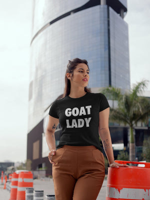 Забавна тениска с надпис - Goat Lady