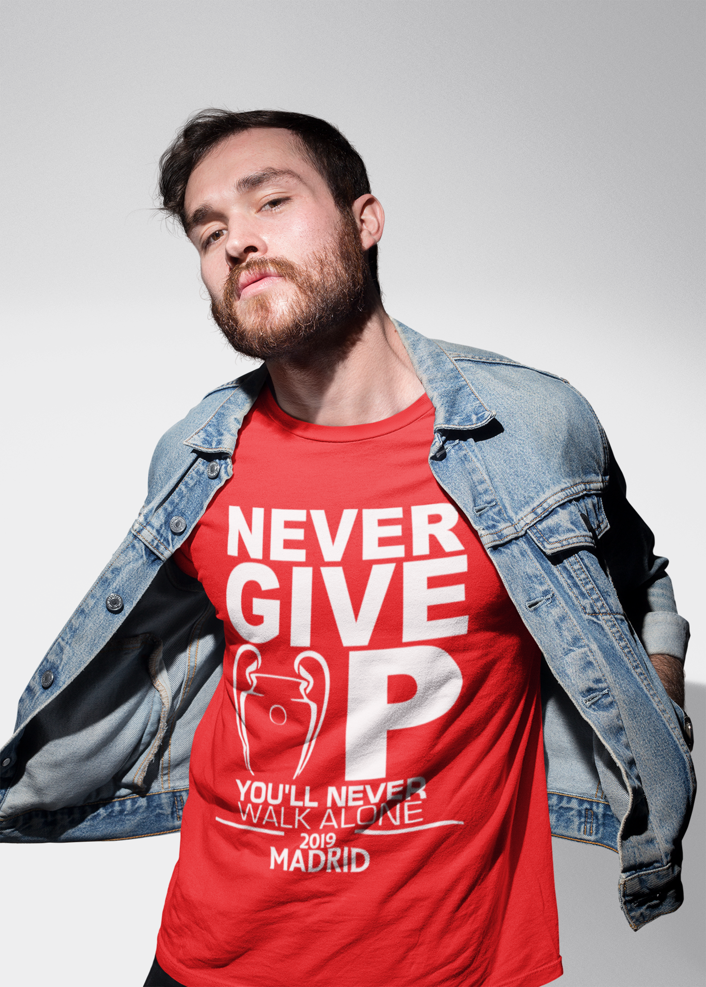 Тениска Салах - Never give up, Шампионска Лига 2019 Финал