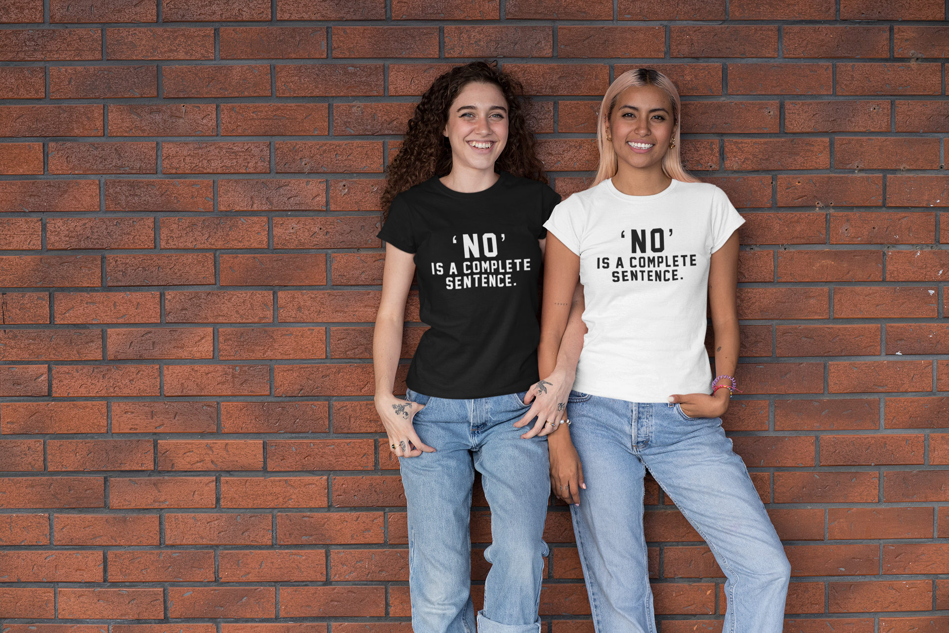 Забавен Надпис на Тениска - "Не" е завършено изречение