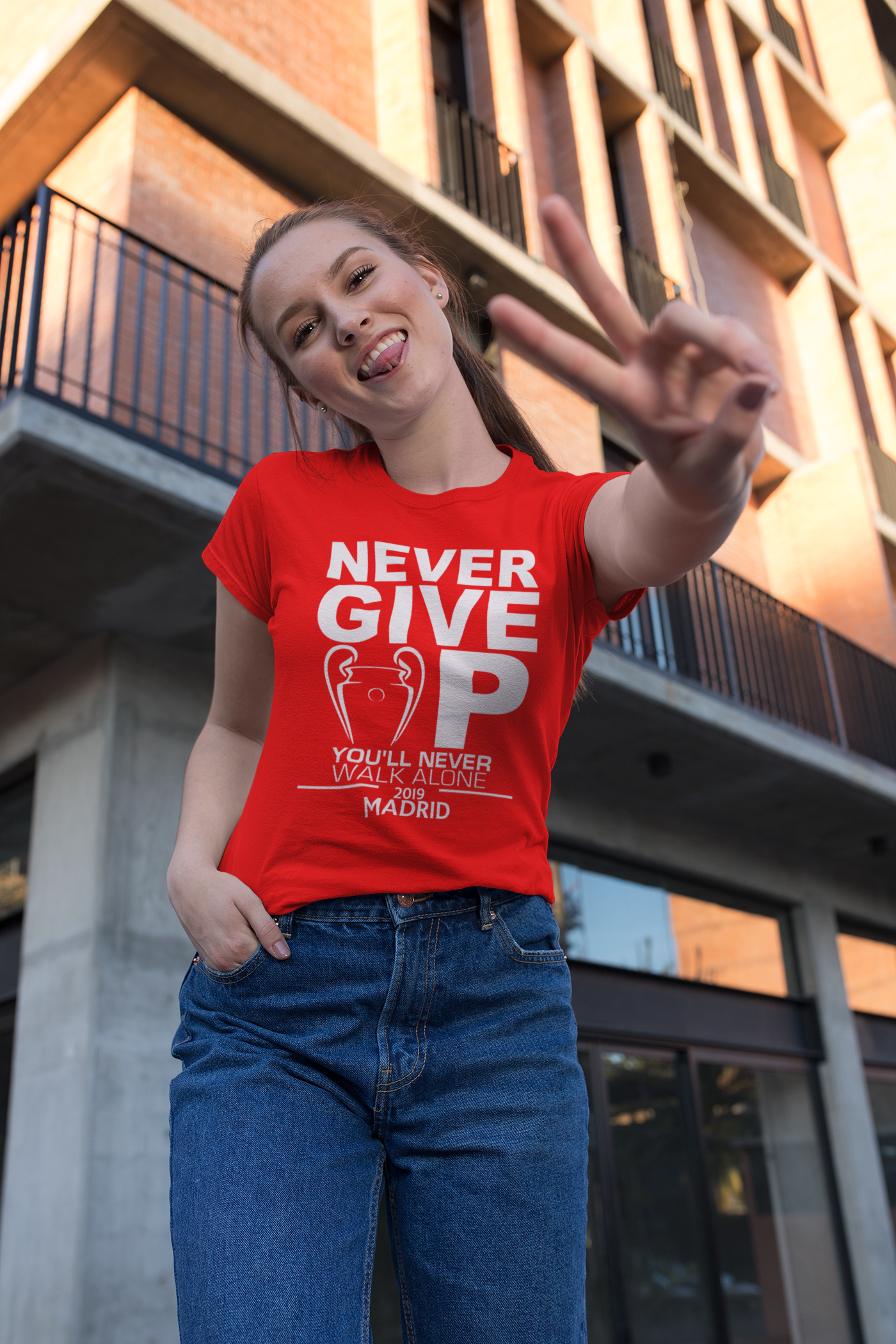Тениска Салах - Never give up, Шампионска Лига 2019 Финал