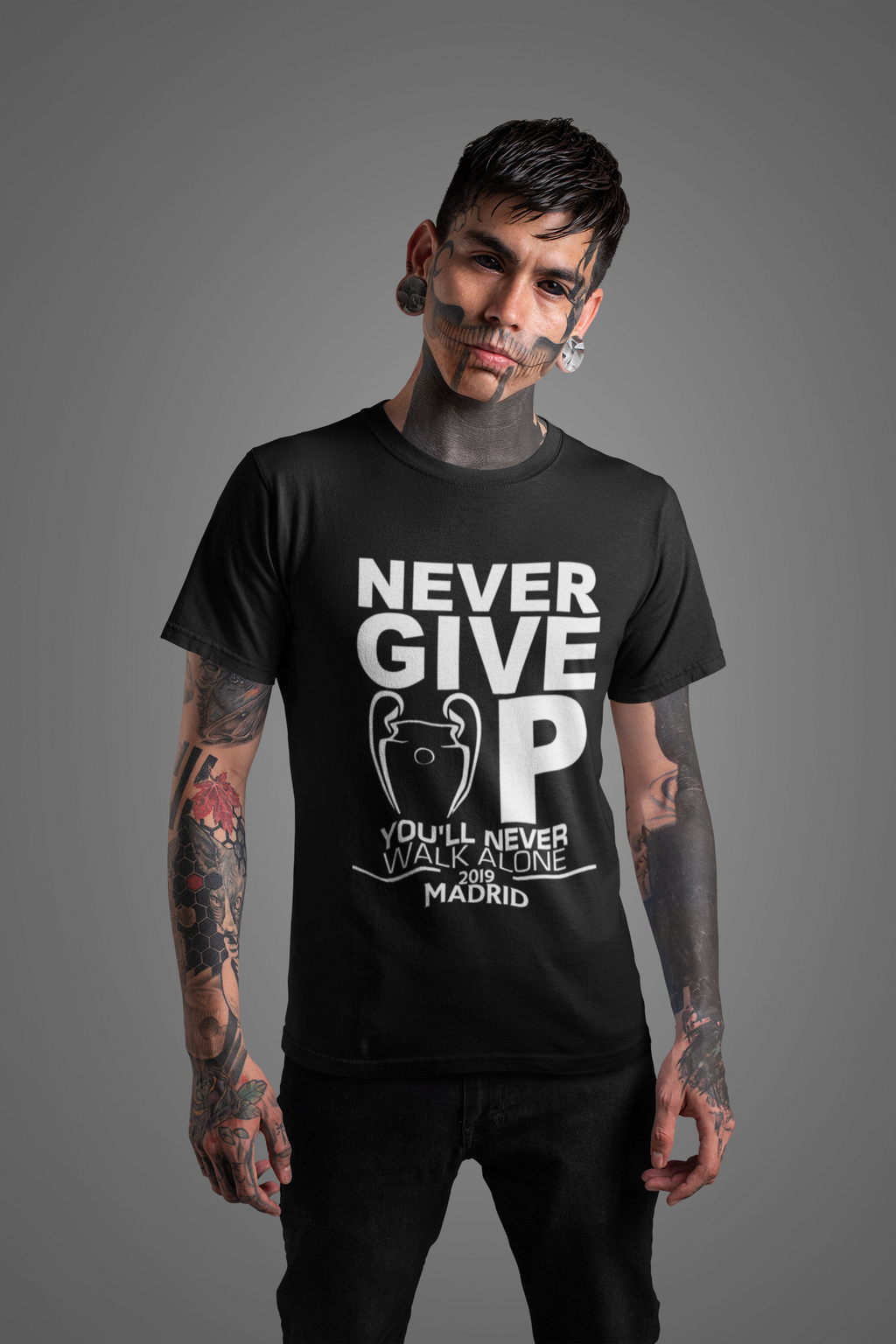 Тениска Салах - Never give up, Шампионска Лига 2019 Финал